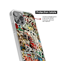 Miniatyrbild 4 av 6: Siliconförstärkt tryckt skal kompatibelt med Samsung Galaxy S22 Plus Graffiti 1 Transparent