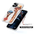 Miniatyrbild 5 av 6: Siliconförstärkt tryckt skal kompatibelt med Apple iPhone 13 Pro Rolig Giraff Transparent