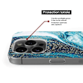 Miniatyrbild 5 av 6: Siliconfodral - Kompatibel med Samsung Galaxy A24 4G - design i blå glittrande marmor Transparent