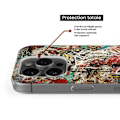 Miniatyrbild 5 av 6: Siliconfodral - Kompatibel med Apple iPhone 16 Pro - graffiti design 1 Transparent