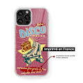 Miniatyrbild 2 av 6: Siliconeförstärkt tryckt skydd för Samsung Galaxy S24 Plus Retro disco Transparent