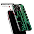Miniatyrbild 6 av 6: Siliconetui - Kompatibelt med Samsung Galaxy S24 Ultra - design med geek circuitstruktur Transparent
