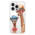 Miniatyrbild 1 av 6: Siliconöverdrag - Kompatibel med Apple iPhone 16 Pro - rolig giraffdesign Transparent