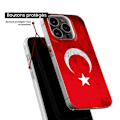 Miniatyrbild 6 av 6: Silicone-fodral - Kompatibel med Samsung Galaxy S23 Plus - design med turkiskt flagga Transparent