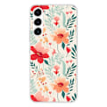 Miniatyrbild 1 av 6: Siliconfodral Tryckt - 1001 Fodral - Samsung Galaxy S23 - Blommönster - Optimal Skydd - Mjuk Transparent