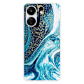 Miniatyrbild 1 av 6: Siliconfodral - Kompatibel med Xiaomi Redmi 13C 4G - design i blå glittrande marmor Transparent