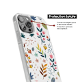 Miniatyrbild 4 av 6: Siliconfärgad förstärkt skydd för Samsung Galaxy A15 Blommor i färg Transparent