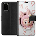 Pikkukuva 1 / 3: Samsung Galaxy S20+ Lompakkokotelo Labubu Sydän Taustakuva Pop Mart Rakkausteema Hahmodesign Suosittu Motiivi Keräilytaideteossarja