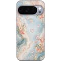 Kompatibelt Mobildeksel til Google Pixel 11 Pro XL Blomstermarmor blå
