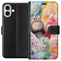 Miniatyrbild 1 av 3: Apple iPhone 16 Plus Plånboksfodral Labubu Sketch Style – Handritat monster i tusch