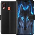 Kompatibelt Plånboksfodral till Samsung Galaxy A20e Wolf
