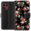 Kompatibel Tegnebogsetui til Sony Xperia 1 VIII Sort rosegrafik sort