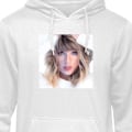 Miniatyrbillede 1 af 8: Børne-Hoodie | Blød Hættetrøje til Børn Taylor Swift hvid 12-13 År