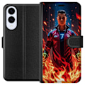 Miniatyrbillede 1 af 3: Samsung Galaxy S25 Edge Tegnebogsetui Ronaldo Inferno - fodboldhelt i flammer