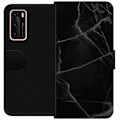 Miniatyrbillede 1 af 3: Huawei P40 Tegnebogsetui Sort marmor