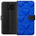 Pikkukuva 1 / 3: Samsung Galaxy S7 Lompakkokotelo Siniset Sydämet