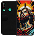 Pikkukuva 1 / 3: Huawei P40 lite E Lompakkokotelo Jeesus ja Kortti - uskonnollinen motiivi syvällä symboliikalla