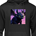 Miniatyrbillede 1 af 3: Hoodie til Voksen | Behagelig Hættetrøje Hvordan træner du din drage sort M