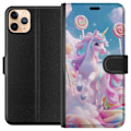 Miniatyrbillede 1 af 3: Apple iPhone 11 Pro Max Tegnebogsetui Enhjørning Candy Pastel Kawaii Motiv Sød Populær Farve Grafisk Trend Børne Motiv Fantasy Art