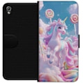 Miniatyrbillede 1 af 3: Sony Xperia Z3 Tegnebogsetui Enhjørning Candy Pastel Kawaii Motiv Sød Populær Farve Grafisk Trend Børne Motiv Fantasy Art