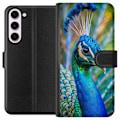 Pikkukuva 1 / 3: Samsung Galaxy S23+ Lompakkokotelo Pavun Sulat Värikäs Design Lintuaihe Eksoottinen Graafinen Suunnittelu Luonto Ylellinen Koristelu