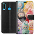 Miniatyrbild 1 av 3: Huawei P30 lite Plånboksfodral Labubu Sketch Style – Handritat monster i tusch