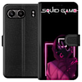 Miniatyrbild 1 av 3: OnePlus Nord 4 Plånboksfodral Squid Game Tema Populär Serie Motiv Grafiskt Ikoniskt Design Asiatisk Popkultur Spänning Drama