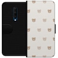 Miniatyrbillede 1 af 3: OnePlus 7T Pro Tegnebogsetui Teddybaggrund - søde teddybjørne mod en blød baggrund