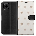 Miniatyrbillede 1 af 3: Samsung Galaxy A42 5G Tegnebogsetui Teddybaggrund - søde teddybjørne mod en blød baggrund