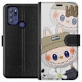 Pikkukuva 1 / 3: Motorola Moto G60S Lompakkokotelo Labubu Minimal Mood - Yksinkertainen ja tyylikäs hirviösuunnittelu