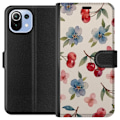 Miniatyrbillede 1 af 3: Xiaomi Mi 11 Lite Tegnebogsetui Bær & Blomster - mønster med