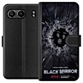 Pikkukuva 1 / 3: OnePlus Nord 4 Lompakkokotelo Black Mirror Sci-Fi Netflix -sarja Dystopia Teknologia Cyberpunk Synkkä TV Videopeli Teema