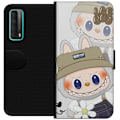 Miniatyrbillede 1 af 3: Huawei P smart 2021 Tegnebogsetui Labubu Minimal Mood - Enkel og stilren monsterdesign