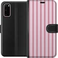 Kompatibel Tegnebogsetui til Samsung Galaxy S20 Lyserøde striber pink