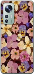 Kompatibelt Mobildeksel til Xiaomi 12 Rosa blomsterblanding rosa