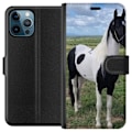 Miniatyrbild 1 av 3: Apple iPhone 12 Pro Max Plånboksfodral Hästmagi – stiliserad häst i lugn färgskala