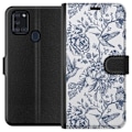Pikkukuva 1 / 3: Samsung Galaxy A21s Lompakkokotelo Kukat & Linnut - Romanttine
