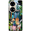 Pikkukuva 1 / 3: Huawei P50 Pro Läpinäkyvä kuori Minecraft-matkapuhelinkotelo metsällä ja pikselityylisillä hahmoilla