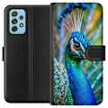 Pikkukuva 1 / 3: Samsung Galaxy A72 5G Lompakkokotelo Pavun Sulat Värikäs Design Lintuaihe Eksoottinen Graafinen Suunnittelu Luonto Ylellinen Koristelu