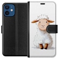 Pikkukuva 1 / 3: Apple iPhone 12  Lompakkokotelo Suloinen Lammas - lasten ja vauvan tuotteita sarjakuvatyyliin