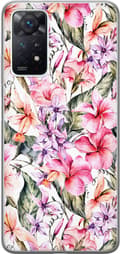 Kompatibelt Mobildeksel til Xiaomi Redmi Note 11 Pro Rosa pastellblomster rosa