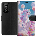 Miniatyrbillede 1 af 3: Xiaomi Mi 10T 5G Tegnebogsetui Enhjørning Candy Pastel Kawaii Motiv Sød Populær Farve Grafisk Trend Børne Motiv Fantasy Art