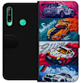 Pikkukuva 1 / 3: Huawei P40 lite E Lompakkokotelo Nopeat Autot - Piirretty Kuvio Toiminnalla