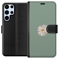 Pikkukuva 1 / 3: Samsung Galaxy S24 Ultra Lompakkokotelo Vihreä Minimalikukka