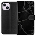 Miniatyrbillede 1 af 3: Apple iPhone 15 Plus Tegnebogsetui Sort marmor