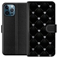 Miniatyrbillede 1 af 3: Apple iPhone 12 Pro Max Tegnebogsetui Hjerte Diamant
