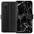 Miniatyrbillede 1 af 3: Samsung Galaxy A02s Tegnebogsetui Sort marmor