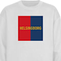Miniatyrbilde 1 av 3: Sweatshirt for Voksen | Klassisk Collegegenser Helsingborg - f hvit XL