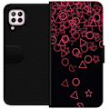 Miniatyrbillede 1 af 3: Huawei P40 lite Tegnebogsetui Squid Game Ikoner Serie Design Populært TV Spil Ikoner Grafisk Motiv Asiatisk Trend Dramaserie