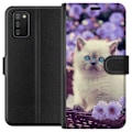 Pikkukuva 1 / 3: Samsung Galaxy A02s Lompakkokotelo Kissa